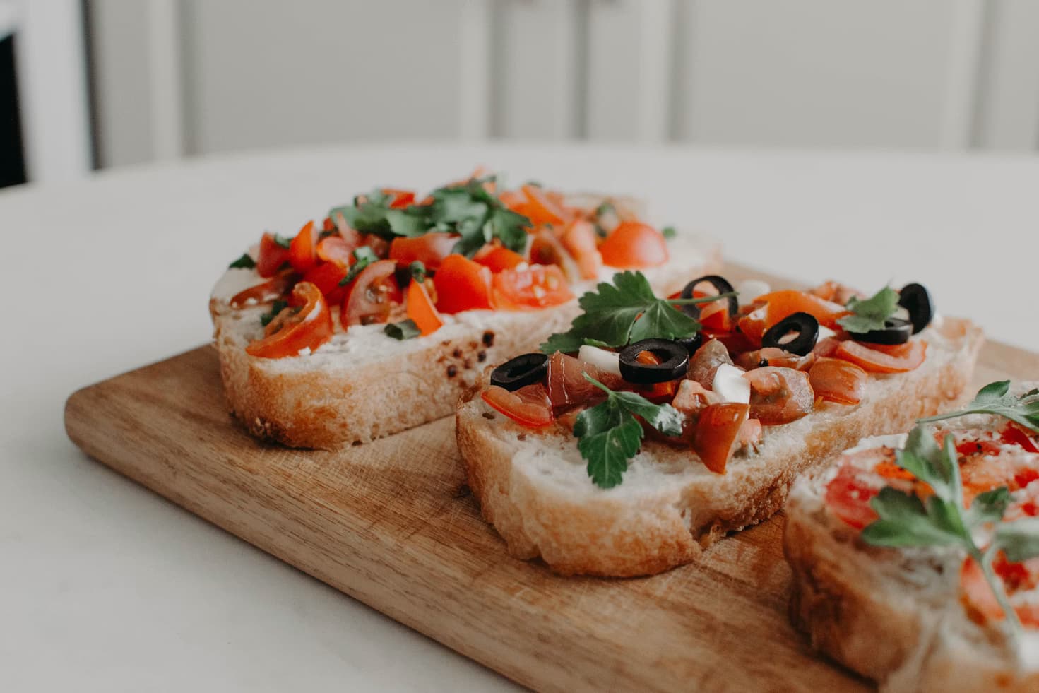 Tomato bruschetta on crostini
