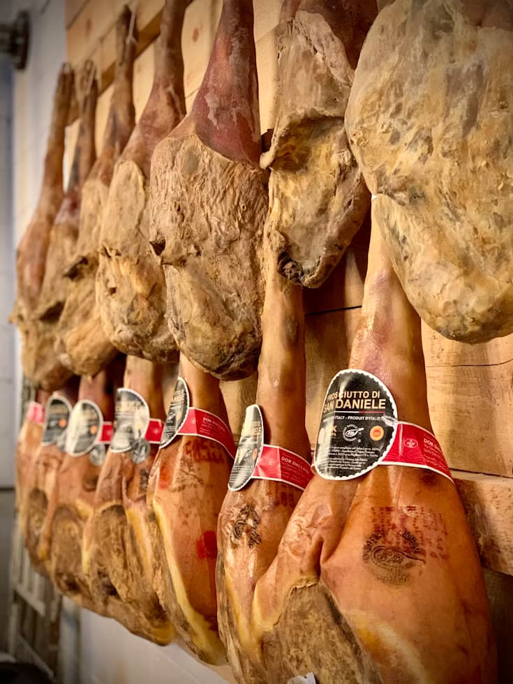 Prosciutto curing in the kitchen