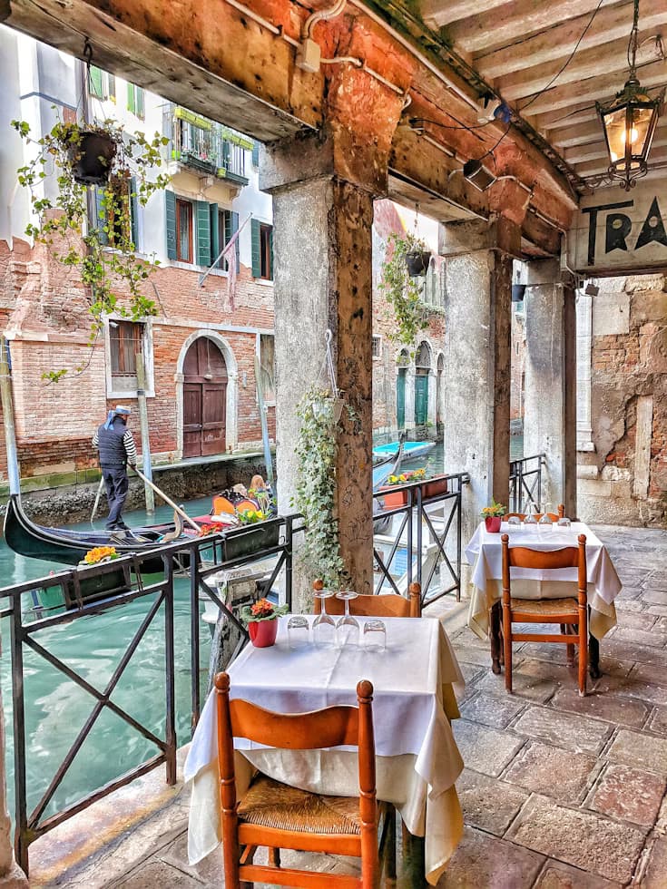 Outdoor Italian dining patio