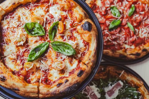 Assorted Italian pizzas